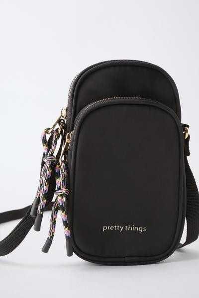 Сумочка для телефону zara cумка через плече чорна кросбоді телефона