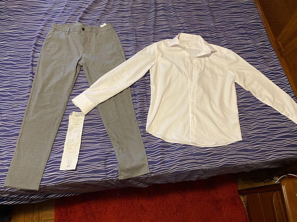 Conjunto da Zara Calça Blazer e Camisa Regular fit