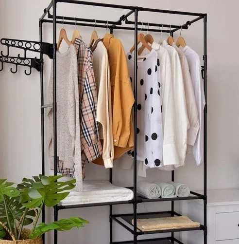 Вішалка для одягу с поличками  Simple Coat Rack Double Row підлогова