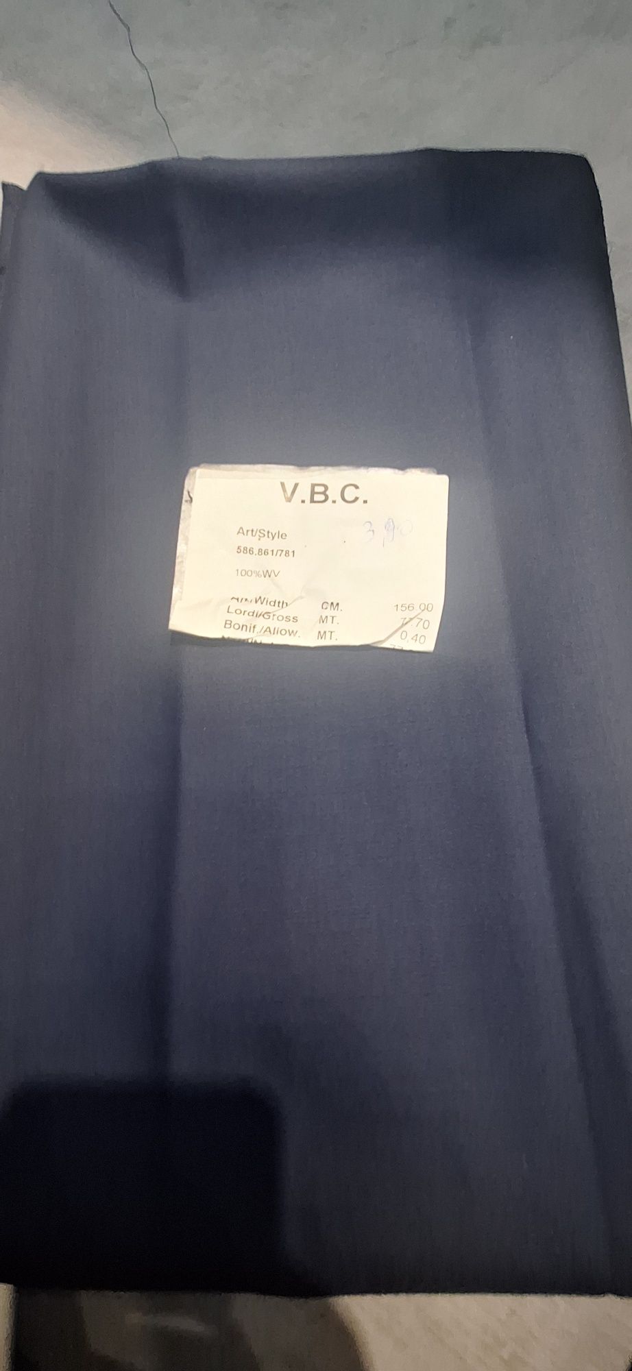Vitale Barberis Canonico wełna włoska kupon materiał granat 3,90 m