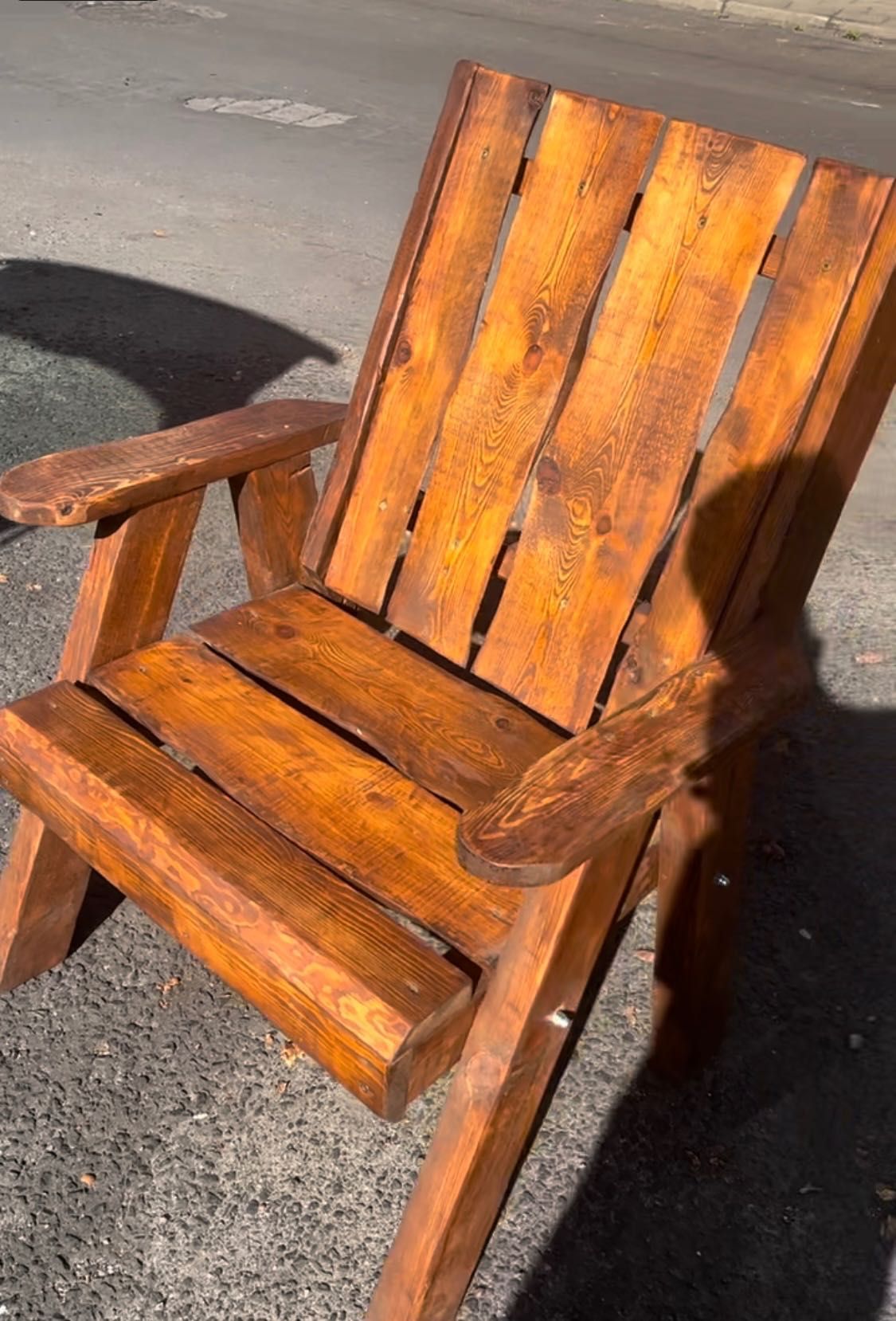 Wygodne drewniane Krzesło ogrodowe fotel al’a tron