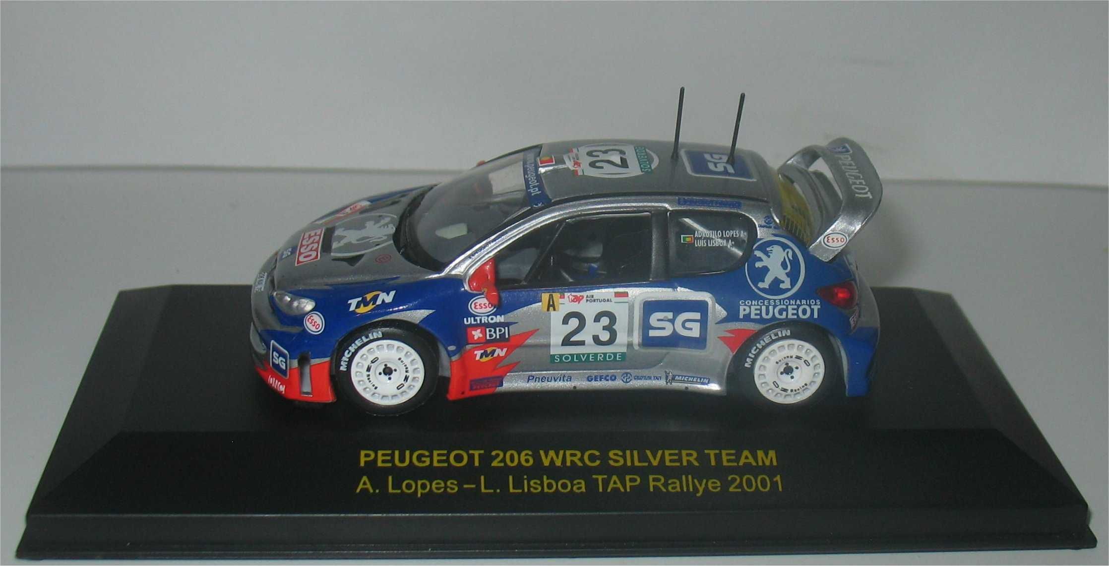 Ixo - Peugeot 206 WRC - Rally de Portugal 2001 - Adruzilo Lopes