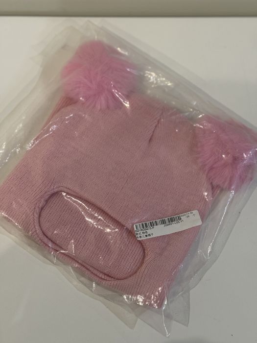 Шапка-балаклава для дівчинки 0-2 рочків НОВА