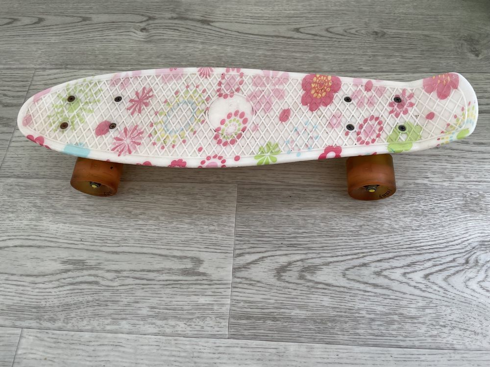 Скейт Penny board "Flowers". Світяться колеса