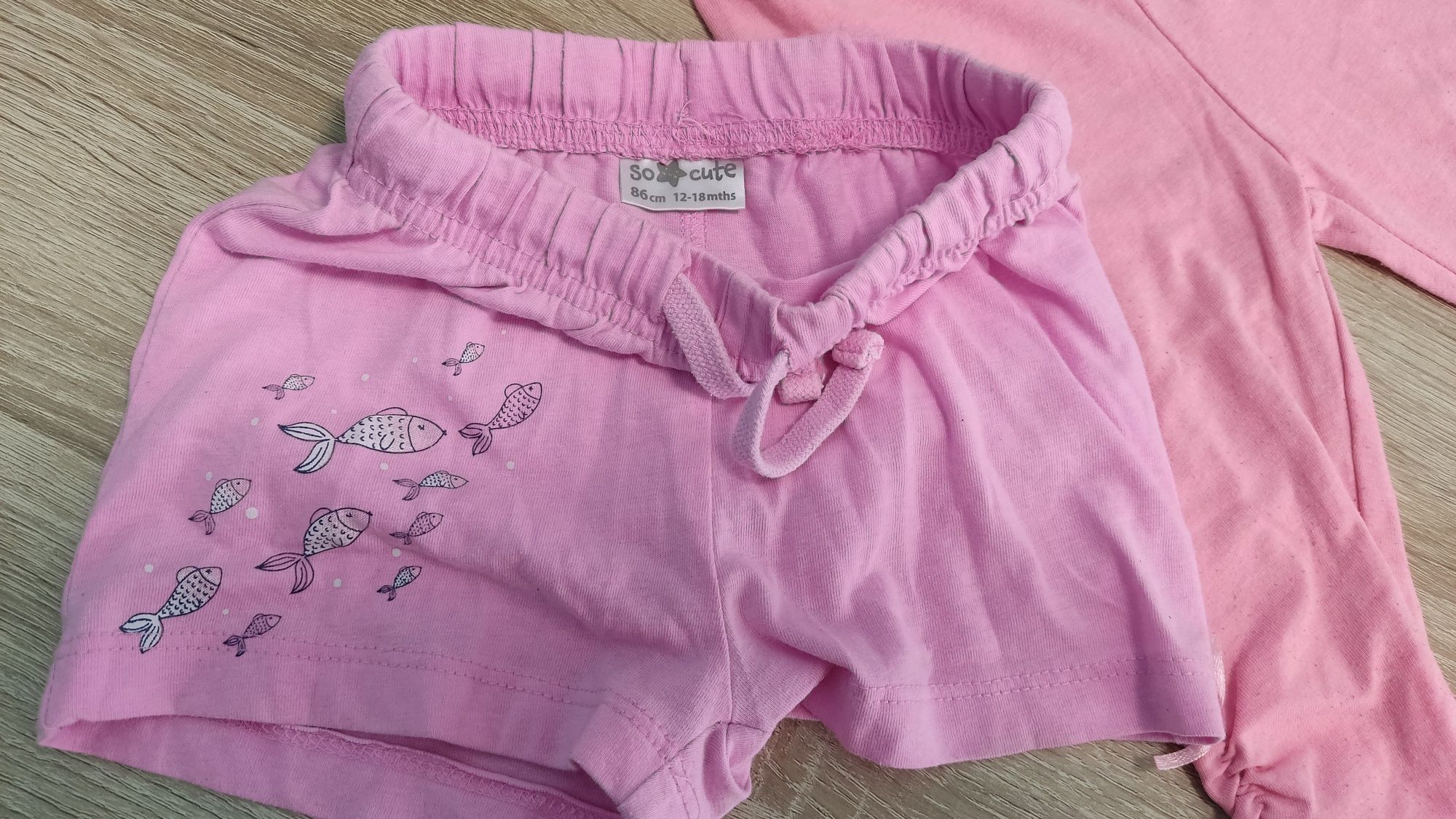 Spodenki i legginsy 3/4 dla dziewczynki różowe 86
