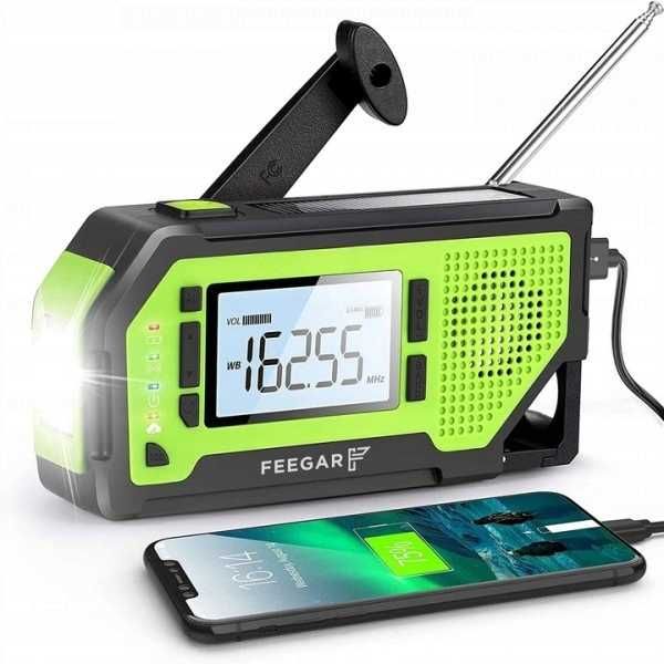 Radio na korbkę solarne Feegar OZE powerbank FM