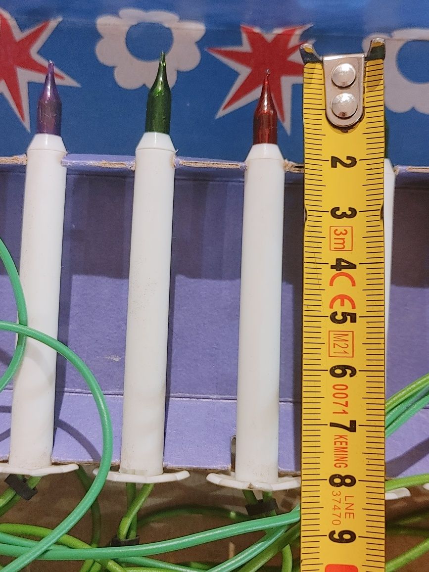 Lampki choinkowe retro światełka na choinkę PRL Delam Śnieżka