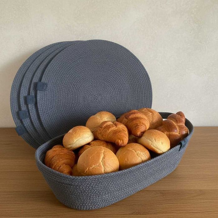 Набір з 4 шт. підтарільників 30 см і кошика овального (колір на вибір)