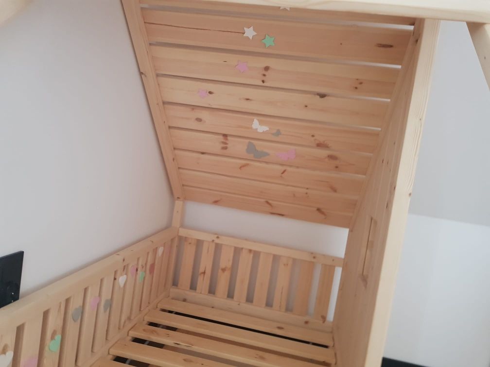Łóżeczko domek łóżko drewniane domek dla dzieci RATY