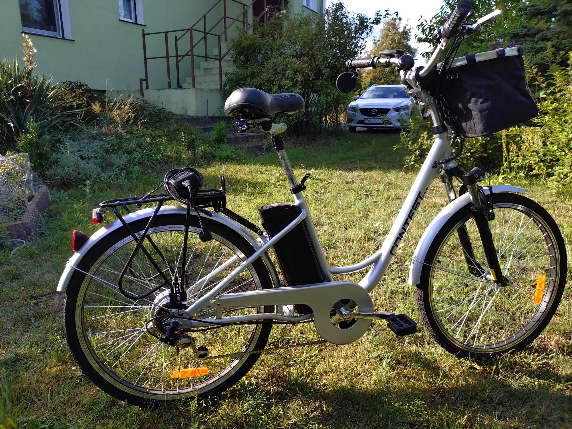 Rower elektryczny 25km/h 8Ah Zasięg 40kM MANETKA