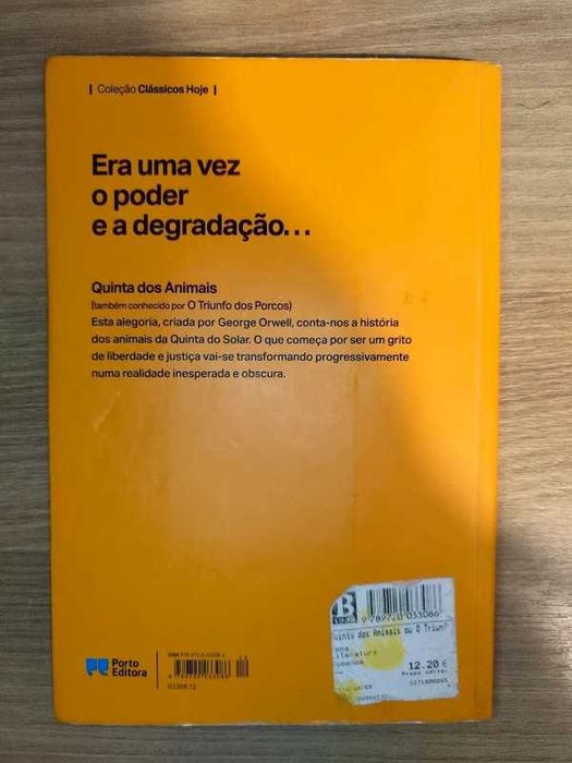 Livro "Quinta dos Animais" George Orwell