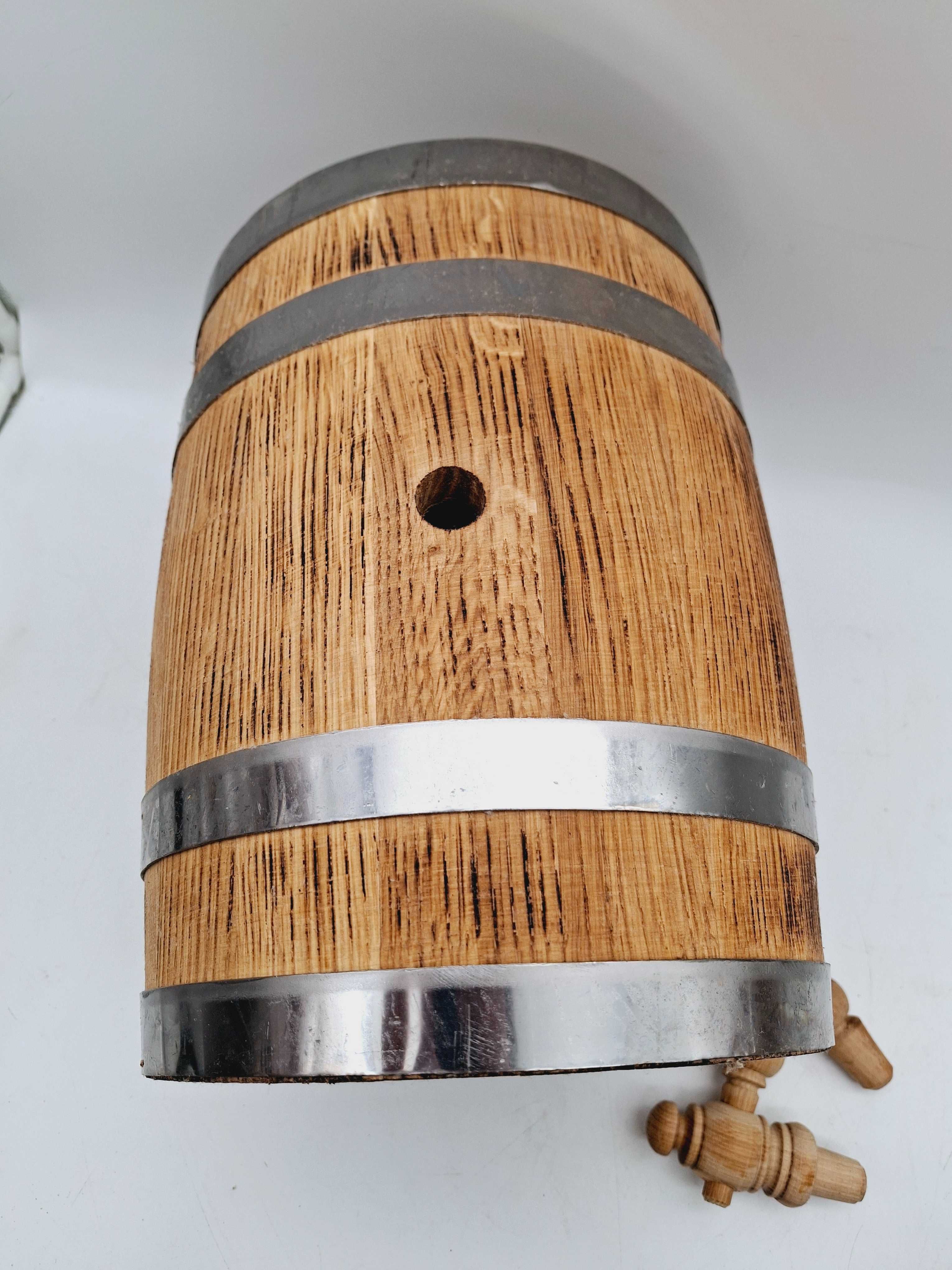 Beczka drewniana dębowa 5l na alkohol JAK NOWA!