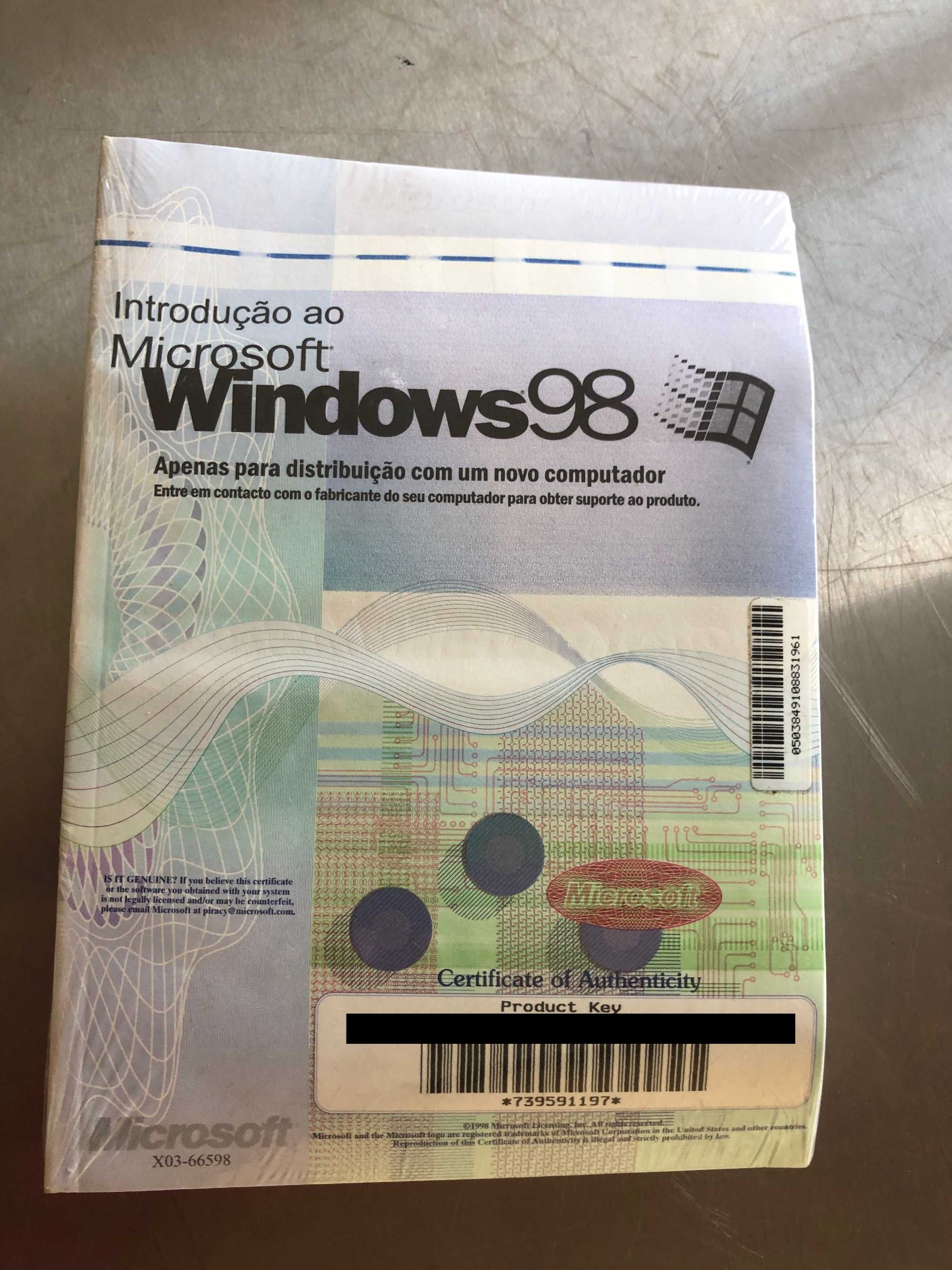 Microsoft Windows 98 e Microsoft Works (novo embalado)