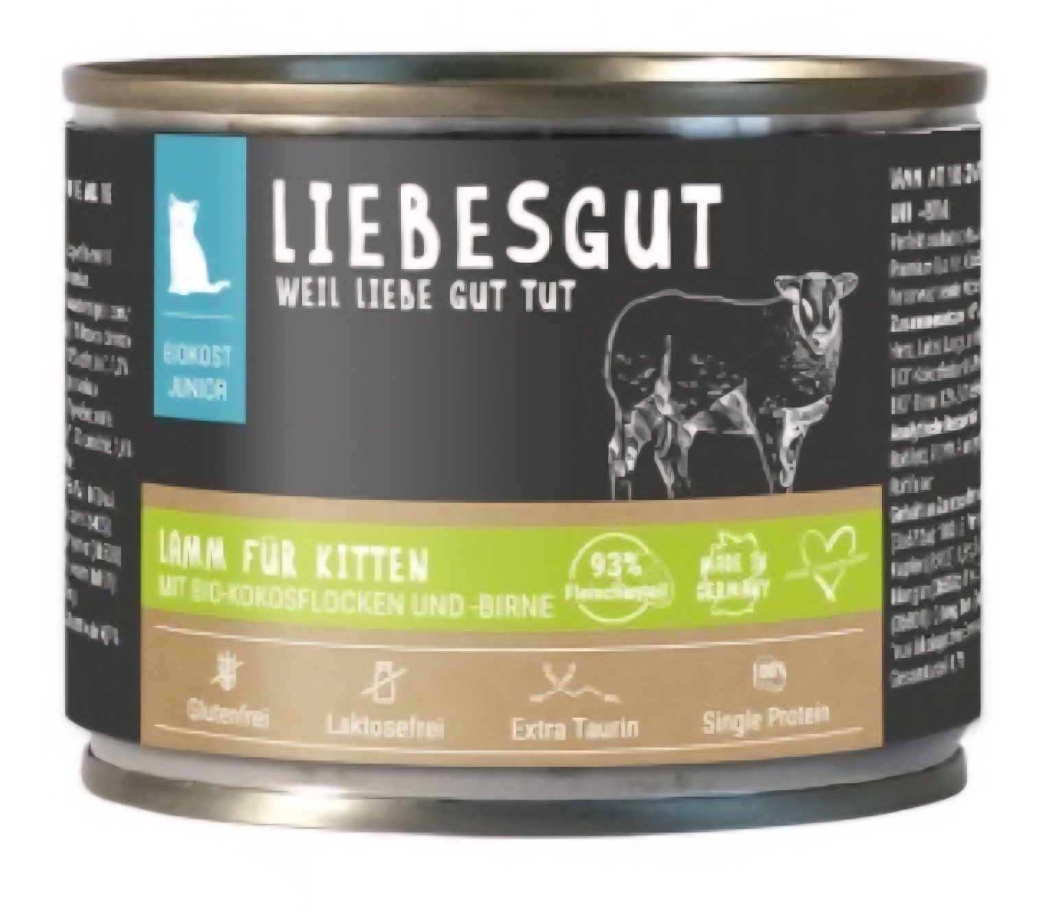 48x200g Liebesgut 93% Mięsa bez ZBÓŻ PREMIUM BIO jagnięcina dla kota n