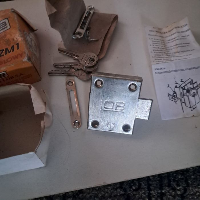 Zamek meblowy Lob zm1 dwustronny stary PRL nowy