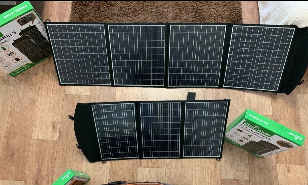 Солнечная панель 100W сонячна складна 2 USB выхода 40*36-152см 18V 45W