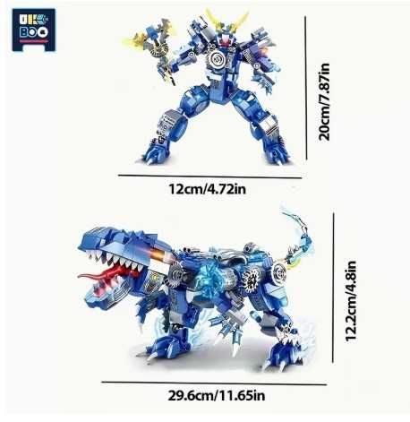 Конструктор Динозавр 29,6см робот трансформер 2в1 літак 433 Lego Лего