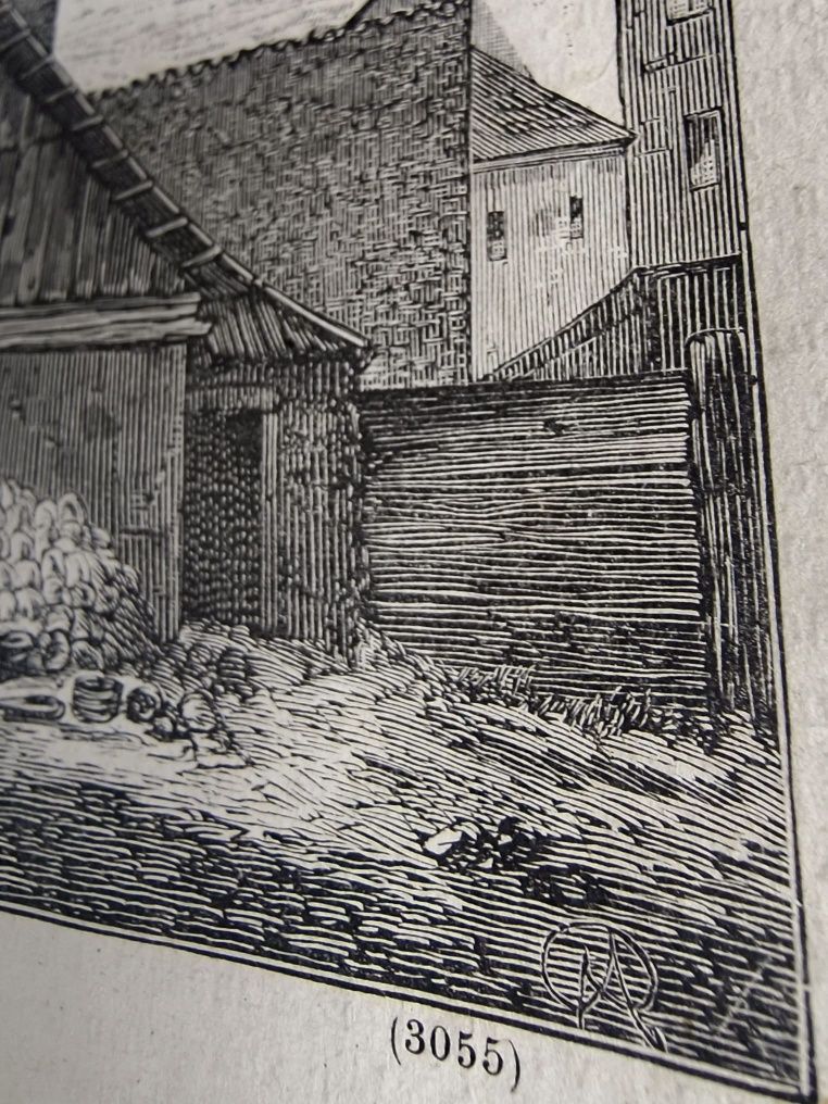 Unikat Ratusz na Kazimierzu w Krakowie Rycina 1875 wg. Gryglewskiego