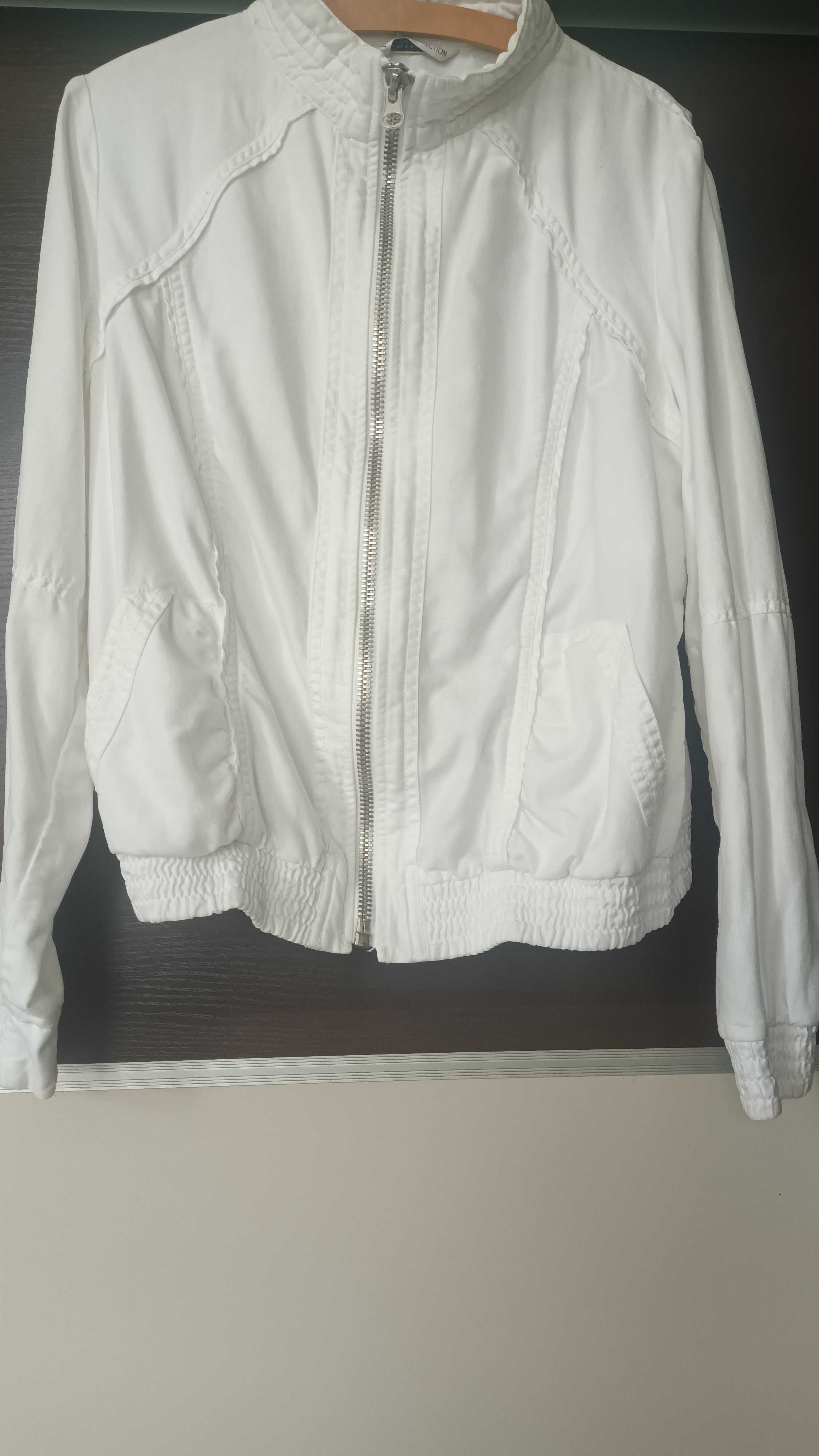 Biała kurtka, wiosenna, limitowana kolekcja Marks& Spencer