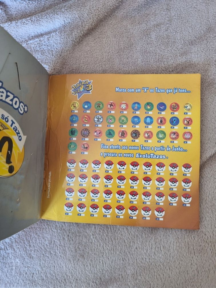 Caderneta album tazos pokemon 3
