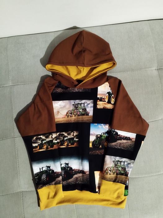 Bluza traktory 128/134 cm. Nowa handmade