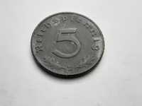 Niemcy III Rzesza 5 fenigów, pfennig 1940 rok mennica B
