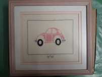 Quadro VW Carocha ponto cruz