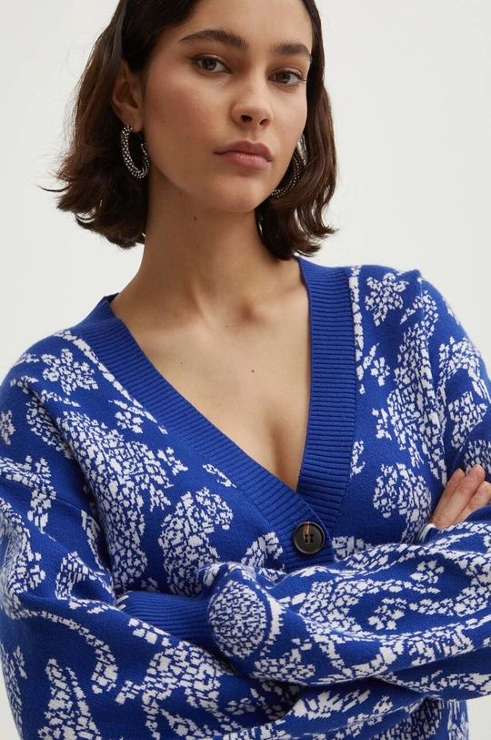 Sweter rozpinany niebieski Never Fully Dressed XL