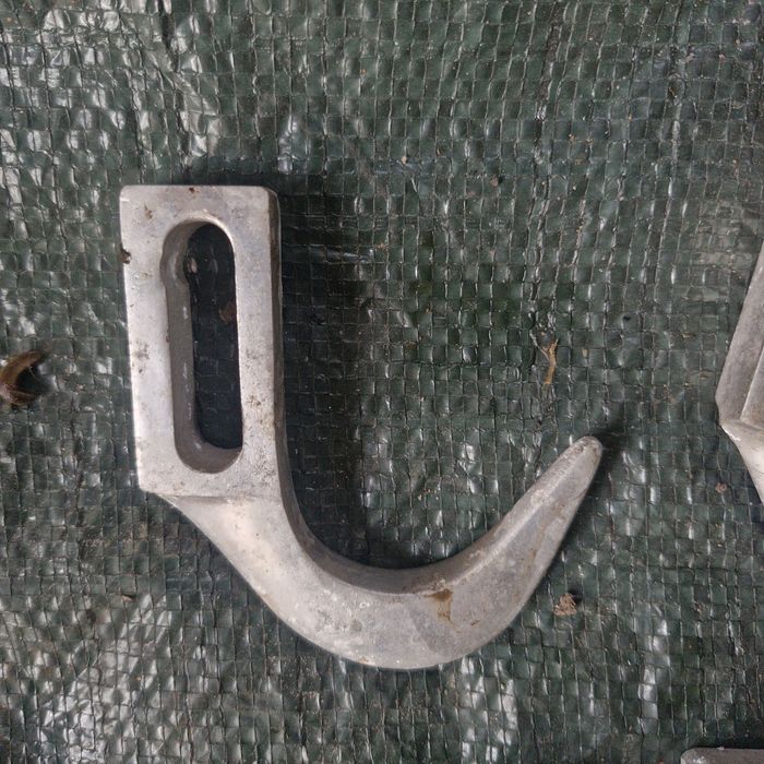 6x Hak aluminiowy, wieszak industrial loft Mocowanie prostokątne DIY