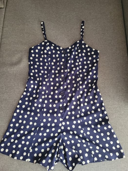 Kombinezon krótkie spodenki grochy roz.34 Primark