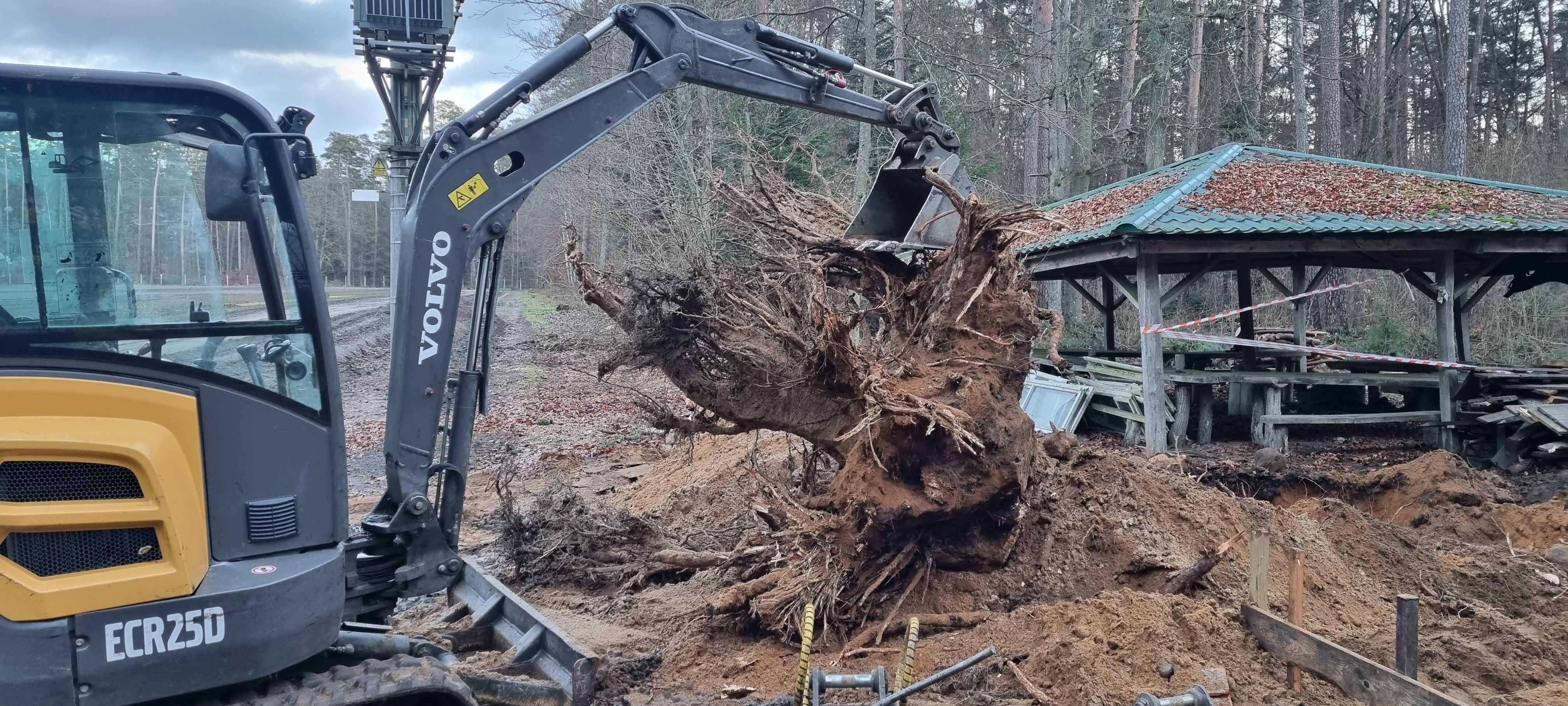 Prace ziemne wykopy niwelacja przyłącza koparka rotator minikoparka