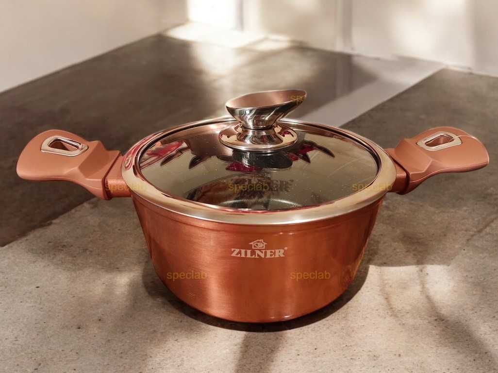 Zestaw Garnków ZILNER ZL-8517. Gaz, indukcja, halogen