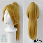 Promocja! Obniżka! Ciemna żółta blond peruka z kitką wig cosplay