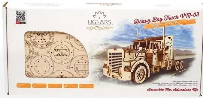 ugears Дерев'яний конструктор/ Конструктор «Тягач VM-03»