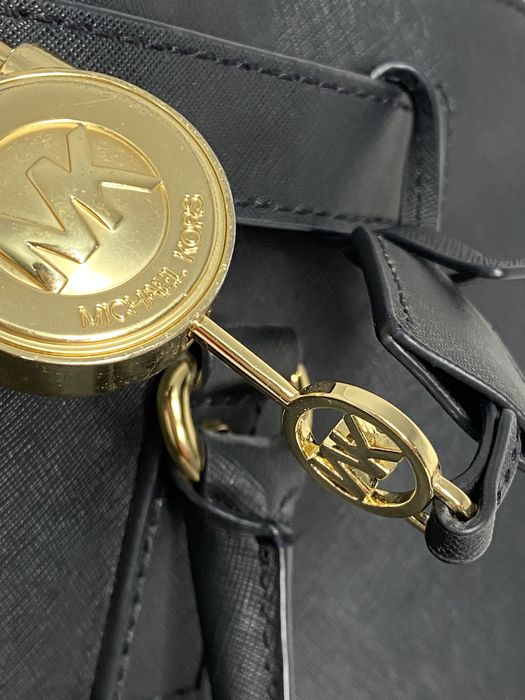 Женская черная кожаная сумка Michael Kors Hamilton оригинал шопер