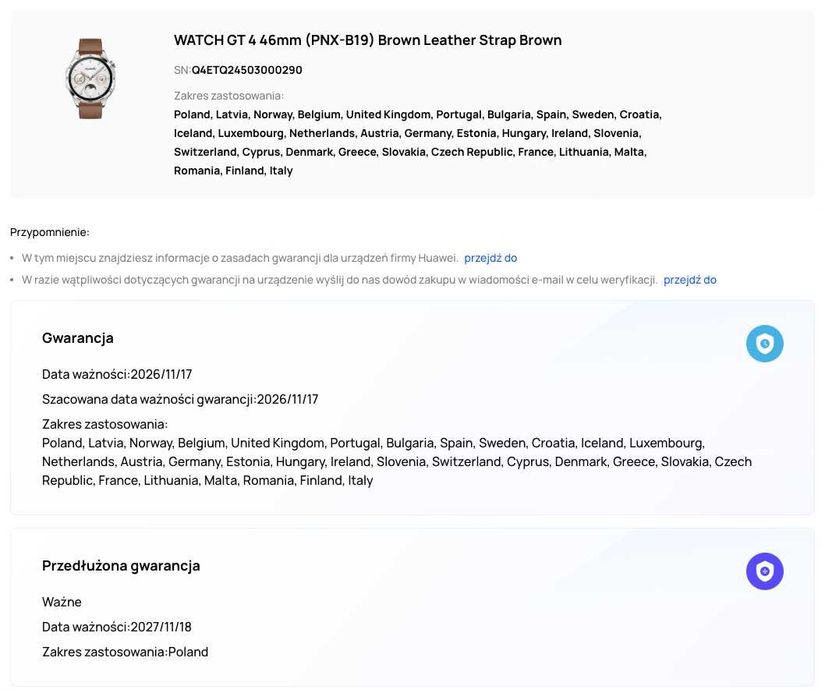 Huawei Watch GT 4 Classic + Bransoleta Tytan Gwarancja 18.11.2027