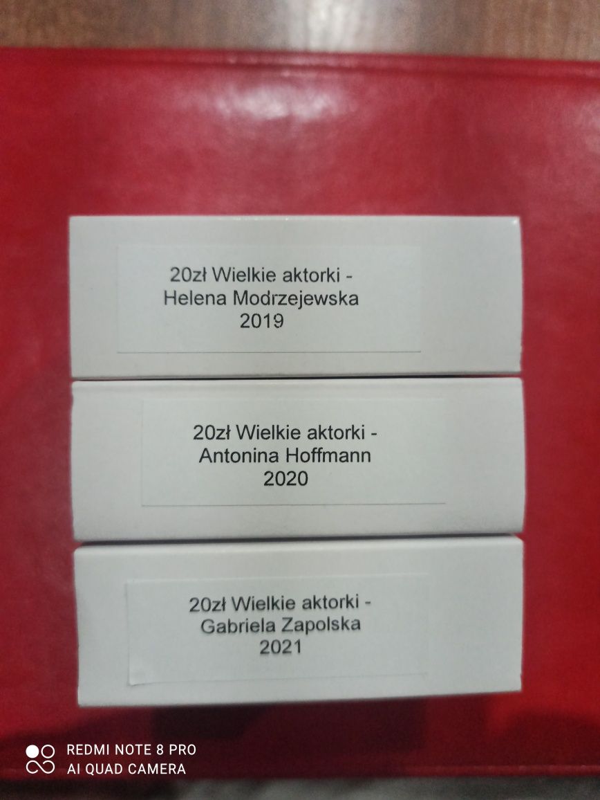 20 złotych Wielkie Aktorki komplet