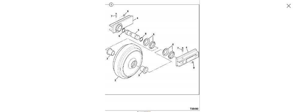 Koło Napinające JCB JS200 JS140 JS180 JS220 inne