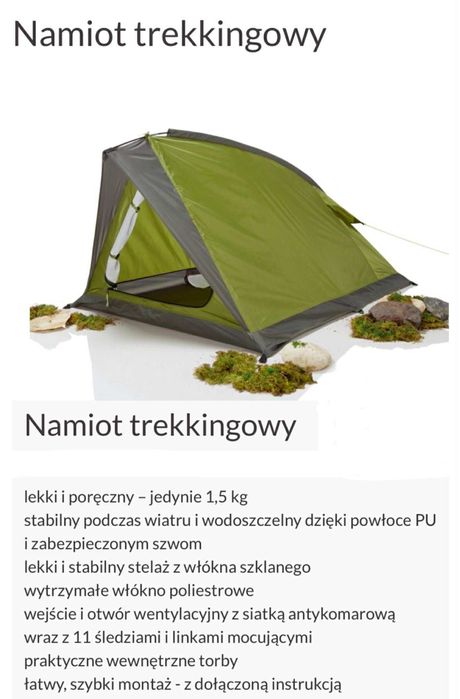Namiot trekkingowy dla 2 osob nowy lekki i poręczny 1,5kg
