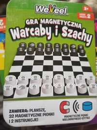Podróżna gra magnetyczna 2w1 Warcaby i Szachy