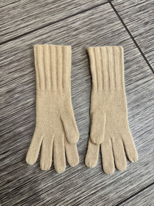 Вовняні високі рукавички з натуральної вовни