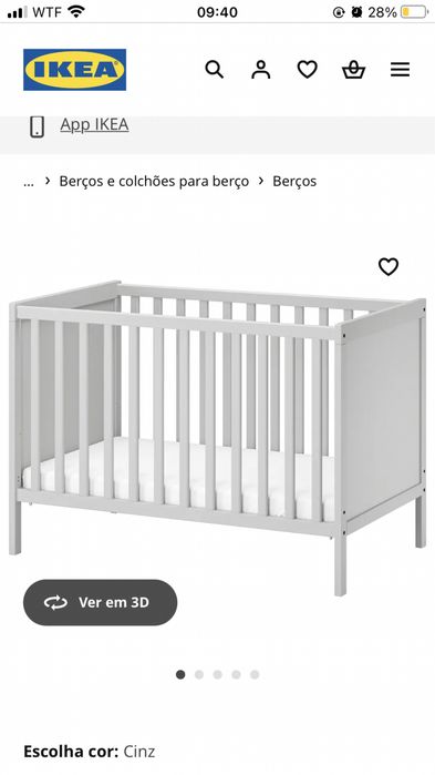 Cama / Berço de grades Sundvik Ikea