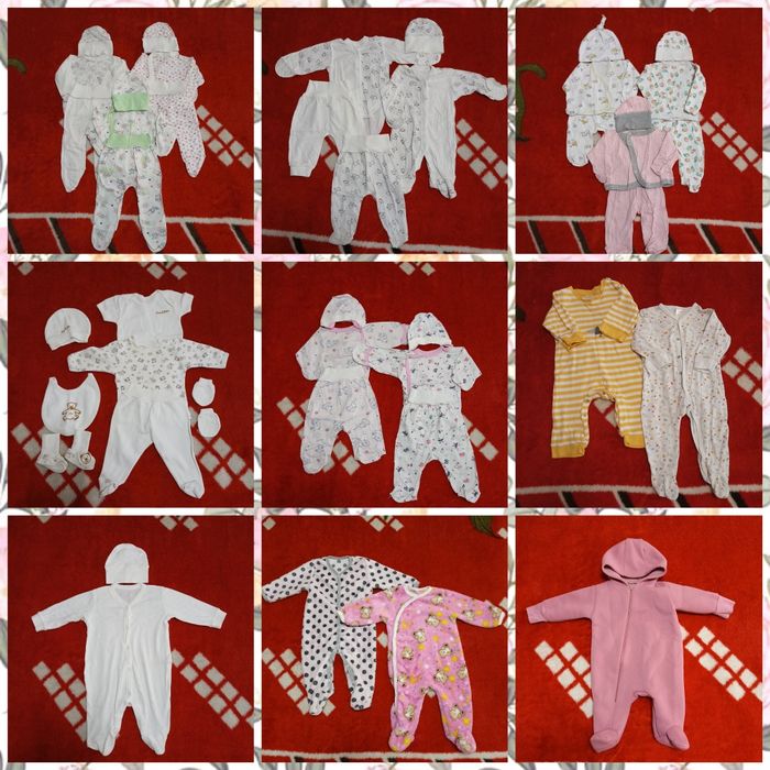 Набір одягу для новонародженої дівчинки 56, 62, 68 розміри