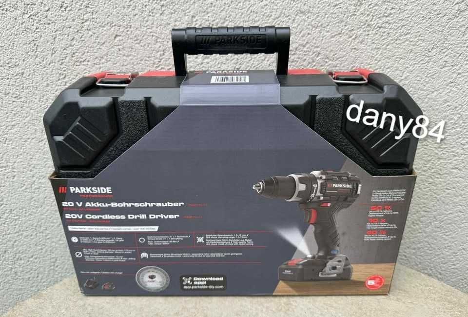 PARKSIDE PERFORMANCE Akumulatorowa wiertarkowkrętarka, 20V - NOWA