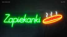 neon LED ZAPIEKANKI reklama wewnętrzna