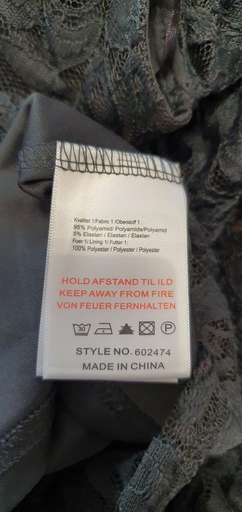 Nowa sukienka koronka fransa rozmiar 36 38 s m zielona