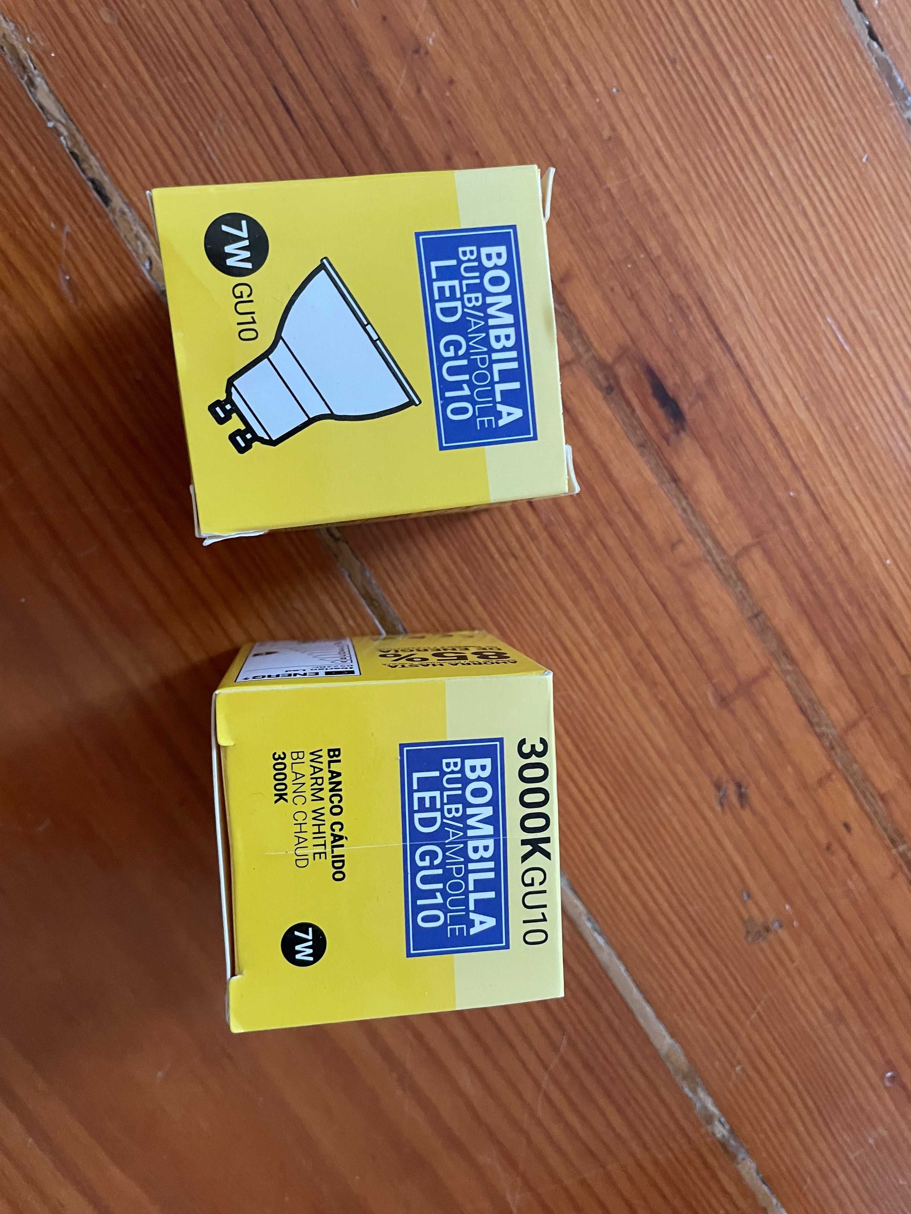 Lampada led 2700K e 3000K GU10
