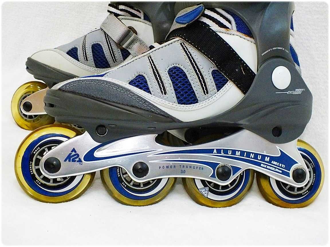 Rolki K2 UNLIMITED Ti II-W r 39,5 + Ochraniacze na kolana Jak NOWE !!