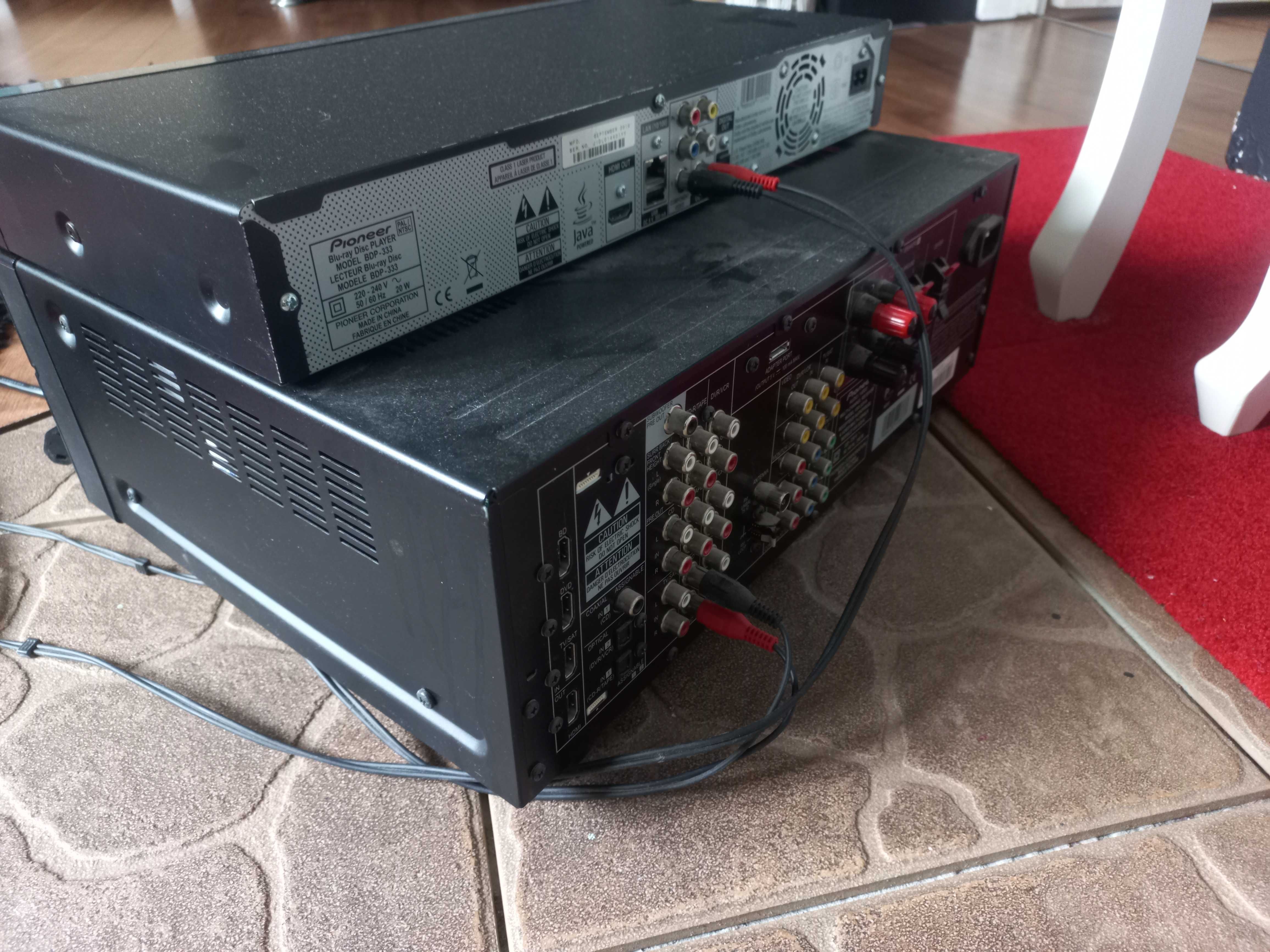 Amplituner kina domowego Pioneer oraz dvd