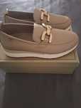 Sapatos Mocassins Bege